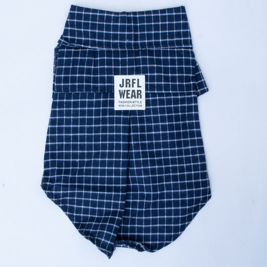 BLUE GRID STYLE SHIRT