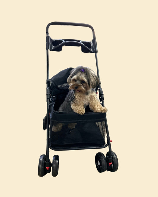 COCHE PLEGABLE PARA MASCOTAS (4 RUEDAS) - JETBLACK