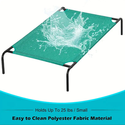 GREEN ELEVATED PET COT - 25 LBS