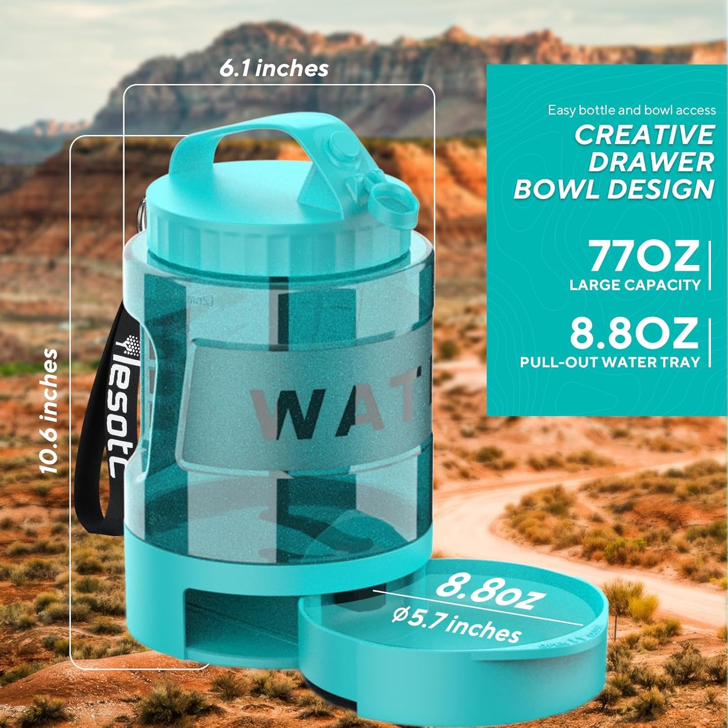 PET TRAVEL BOTTLE 77OZ