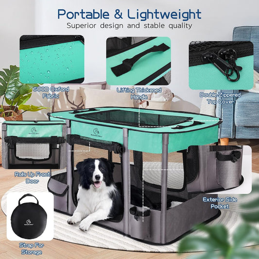 ROMANTIC BEAR – CORRALITO PLEGABLE PARA MASCOTAS (TALLA L)