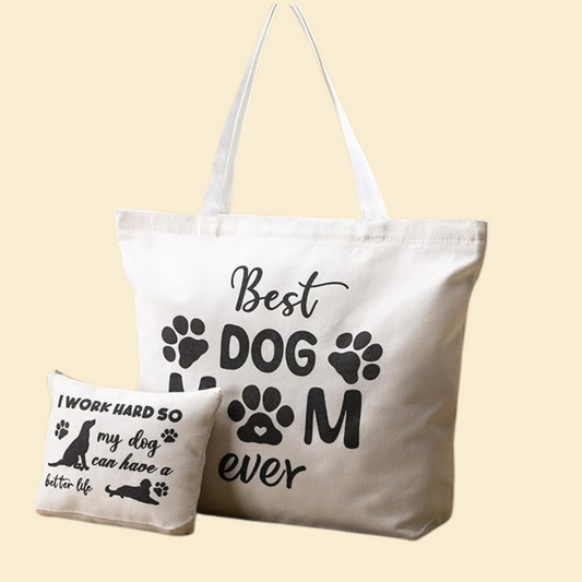 DOG MOM TOTE SET