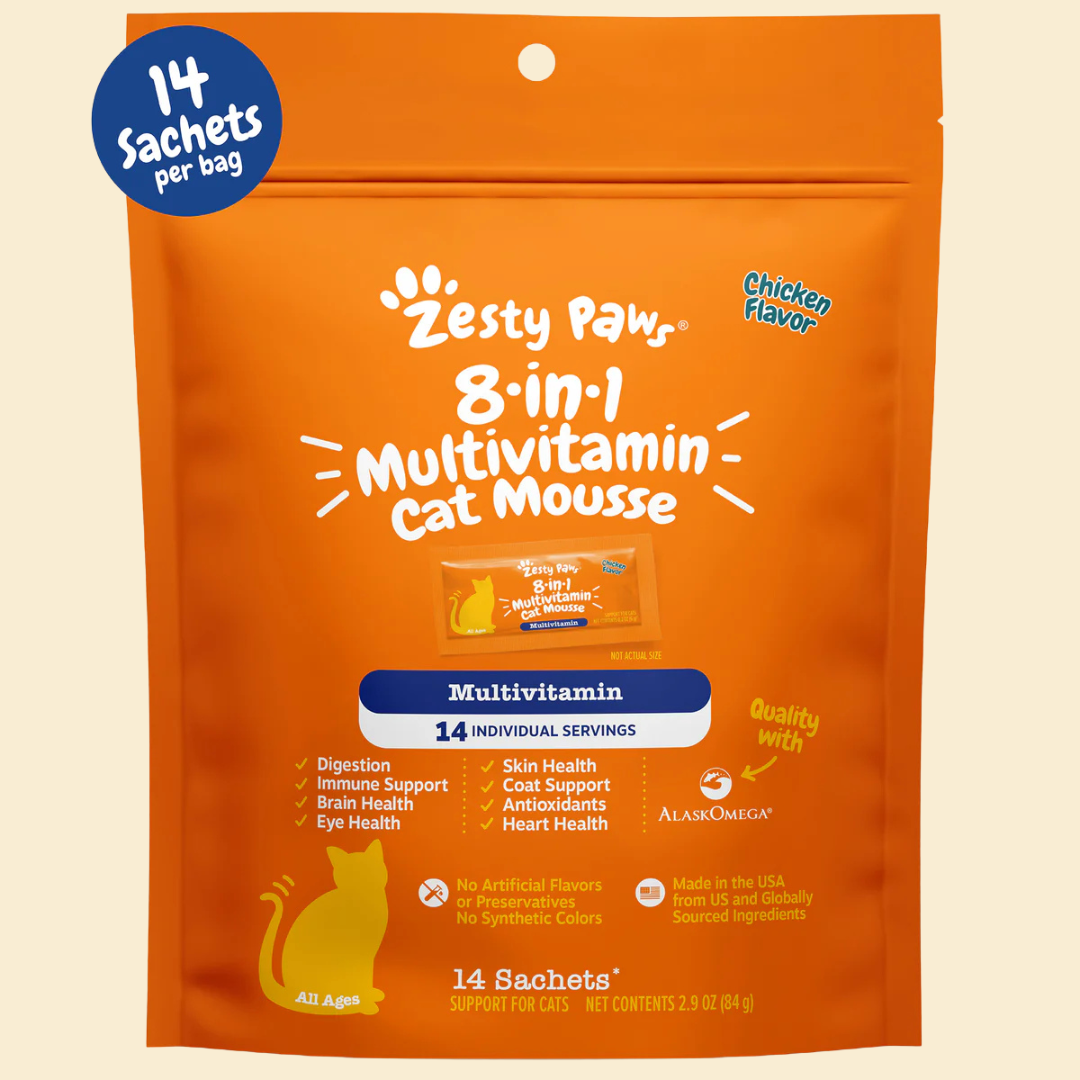 8-IN-1 MULTIVITAMIN CAT MOUSSE - ZESTY PAWS