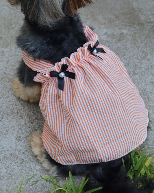 PEARL BOW DRESS