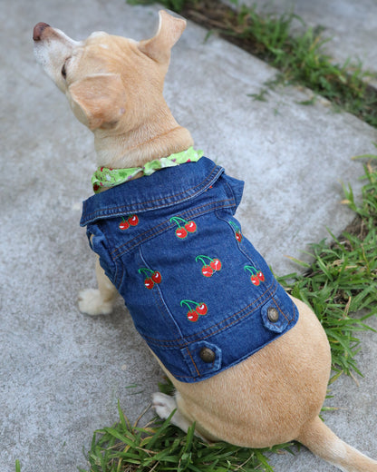 CHERRY DENIM VEST