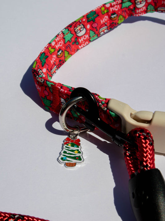 CHRISTMAS LEASH & COLLAR