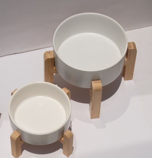WHITE LOFT ELEVATED BOWL