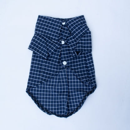 BLUE GRID STYLE SHIRT