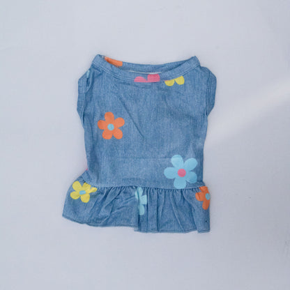 BLOSSOM DENIM DRESS