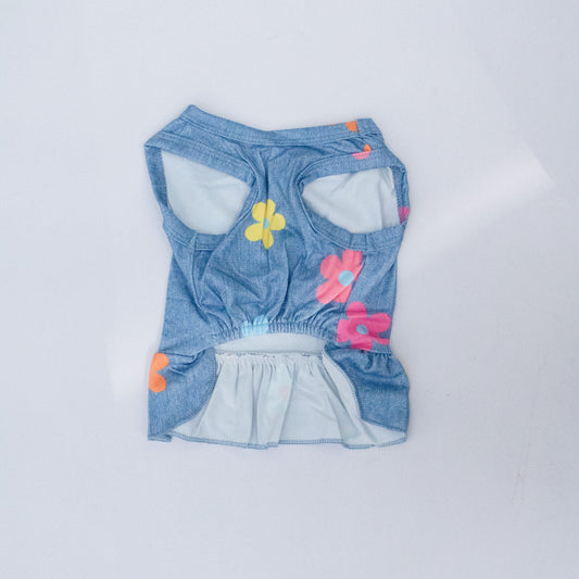 BLOSSOM DENIM DRESS