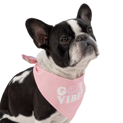 GOOD VIBES REVERSIBLE DOG BANDANA