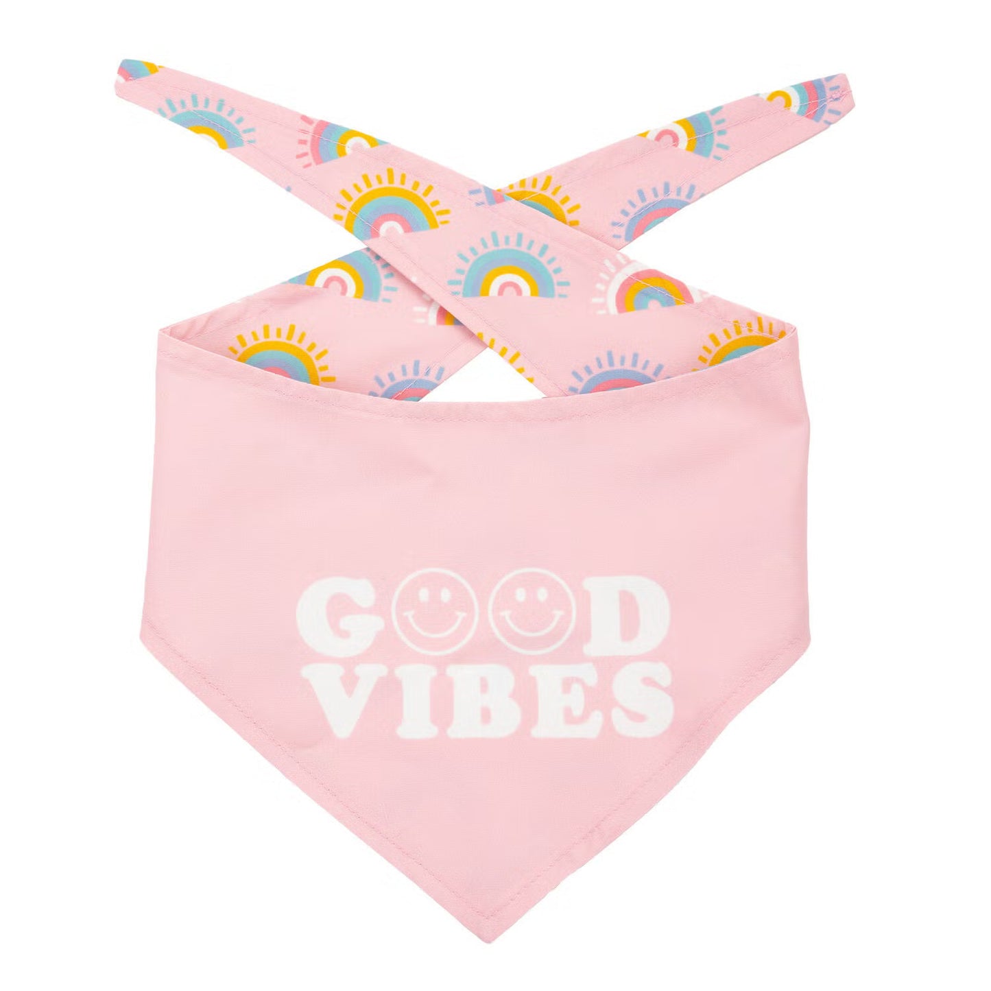 GOOD VIBES REVERSIBLE DOG BANDANA