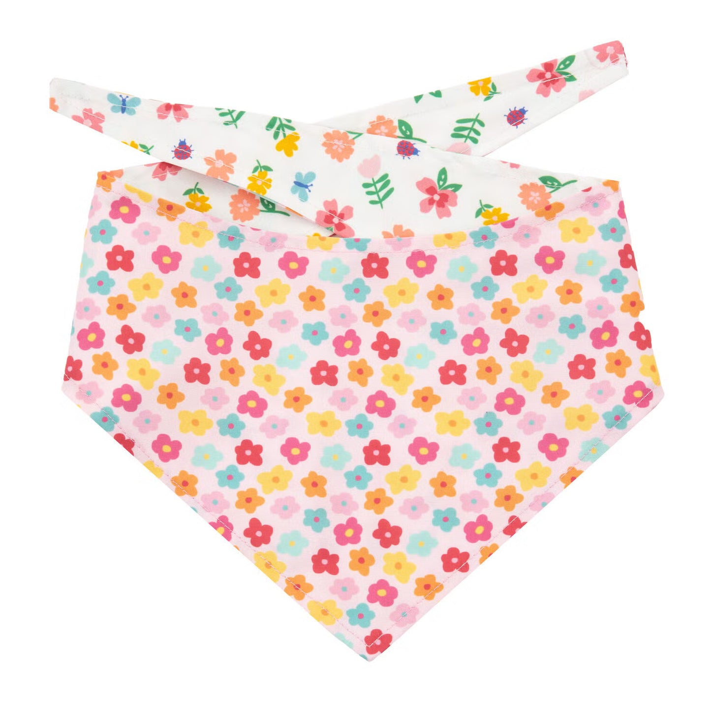 SPRING FLOWERS REVERSIBLE DOG BANDANA