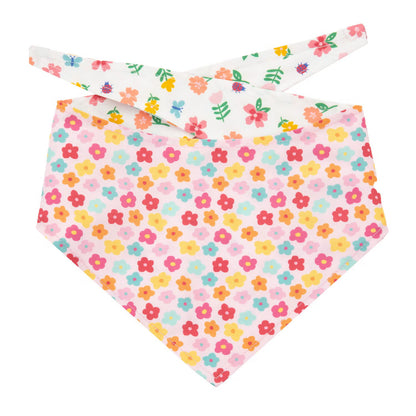 SPRING FLOWERS REVERSIBLE DOG BANDANA