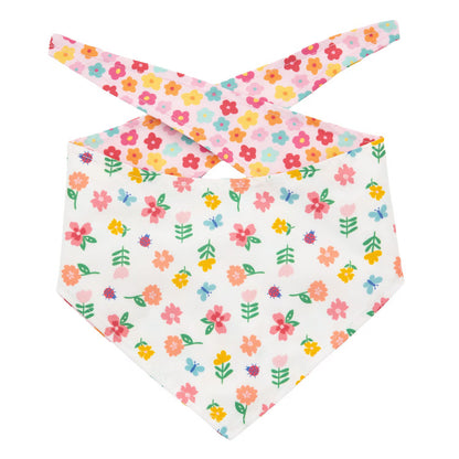 SPRING FLOWERS REVERSIBLE DOG BANDANA