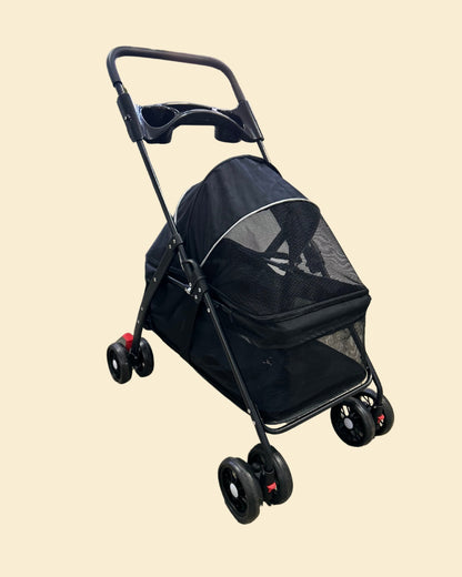 COCHE PLEGABLE PARA MASCOTAS (4 RUEDAS) - JETBLACK