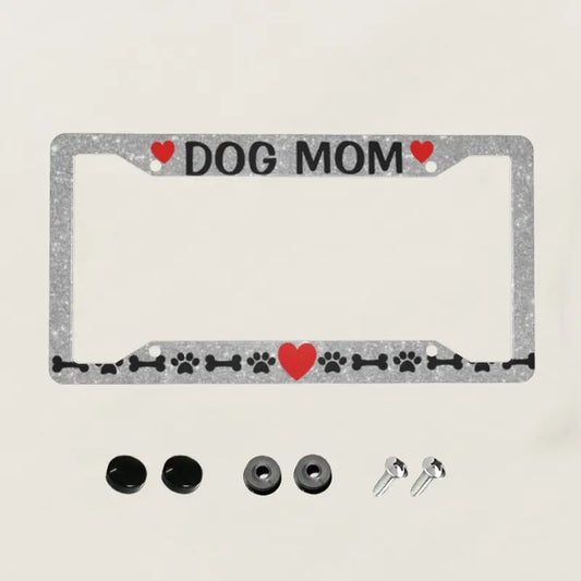 MARCO PARA PLACA DE CARRO "DOG MOM"