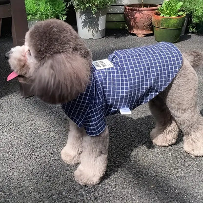BLUE GRID STYLE SHIRT